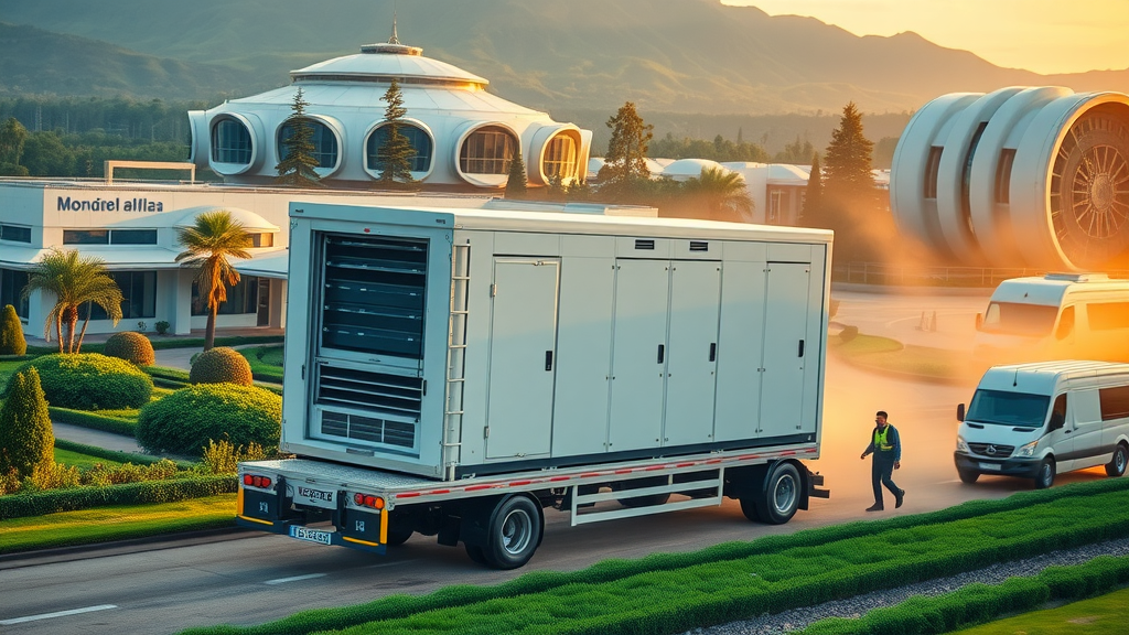 modular micro data center delivered on a truck to a business campus, rapid edge deployment, scalable micro data centers