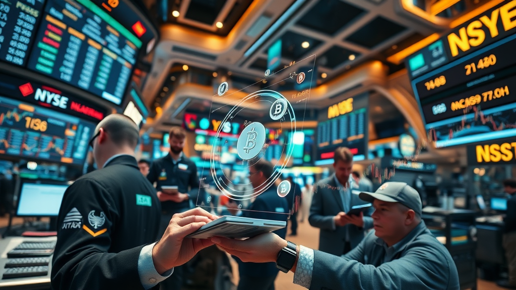 Institutional investors engaging with asset-backed securities crypto on digital platform