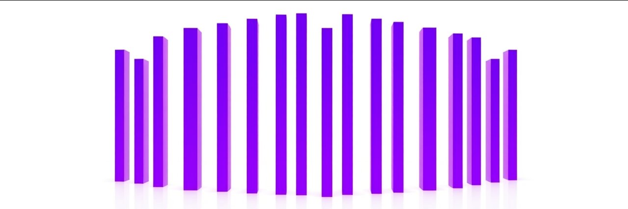 Minimalist purple waveform logo representing ai coaching assistant on white background