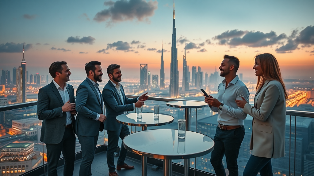 Global founders connect at GITEX Dubai Venture Networking event outdoors